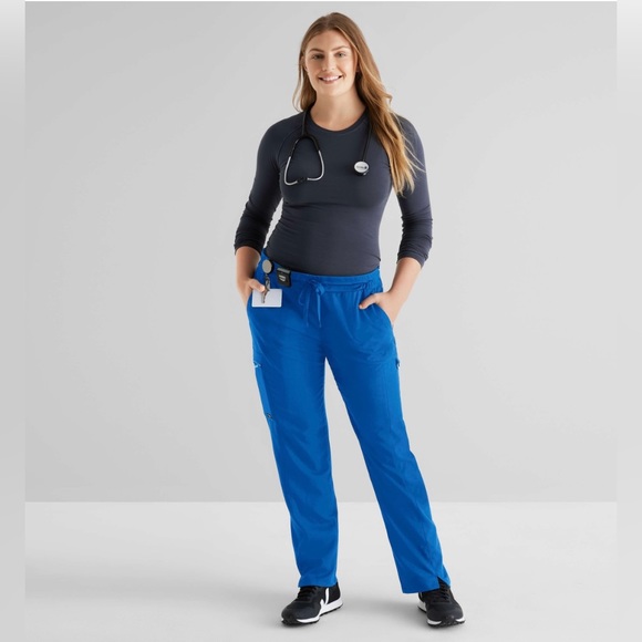 88) NWT GREY'S ANATOMY BYBARCO Spandex Stretch Kim Straight Leg Pant - Picture 3 of 16